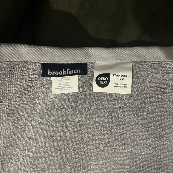 1 DAY SALE 2 Brook-linen Grey Super- Plush Towels Orig.$66 each - Picture 5 of 9